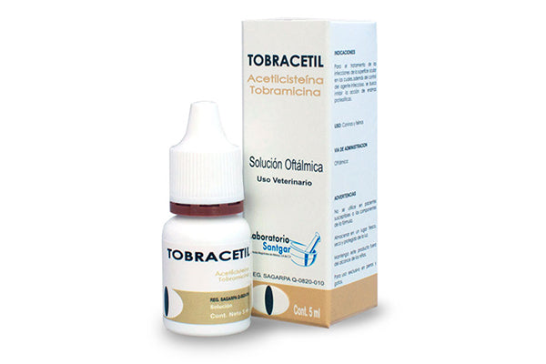 Tobracetil Solución Oftálmica 5 mL SANTGAR Tobramicina (Solucion oftalmica)